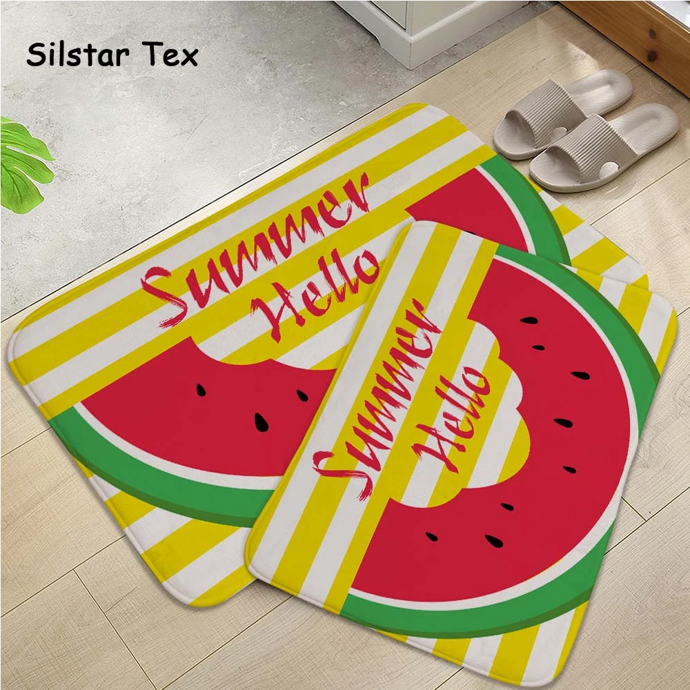 Silstar Tex Арбузные апельсиновые коврики для дверей отелей приветствия детей в