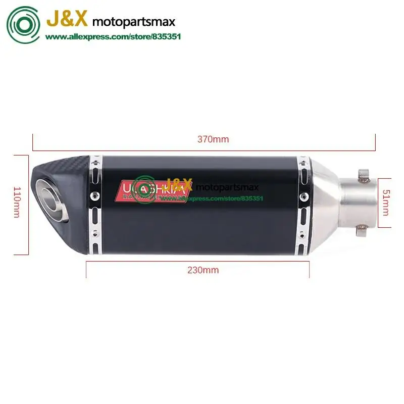 

Motorcycle Full Exhaust System Muffler contact Middle Link Pipe Slip On For Yamaha FZ8N FZ8 FZ800 2010 2011 2012 2013 2015