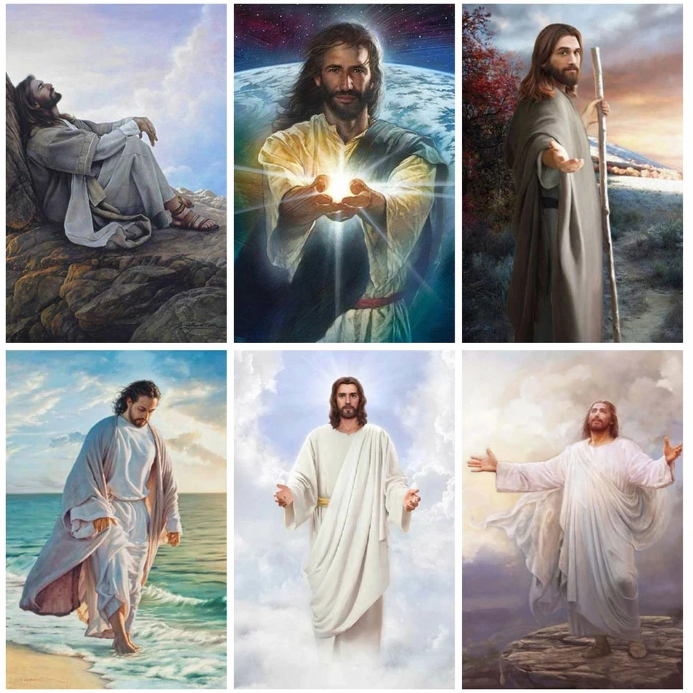 

Алмазная живопись, новая модель стены разы 5D, алмазная вышивка своими руками, распродажа, Иисус, полная мозаика, настенное искусство