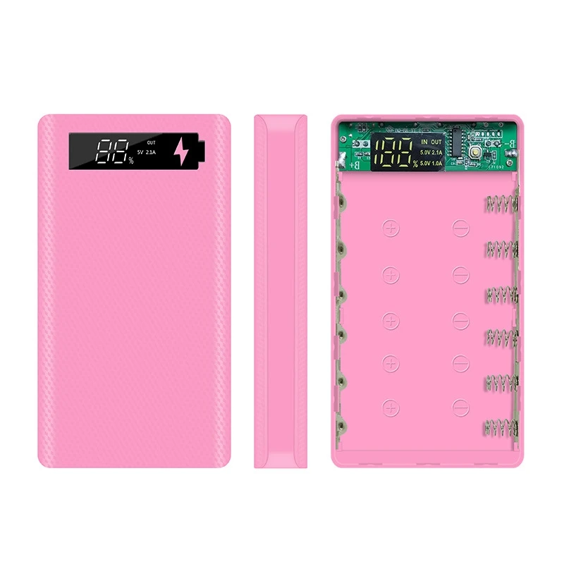 Корпус для внешнего аккумулятора 5*3 0 с цифровым дисплеем быстрая зарядка QC 18650 |