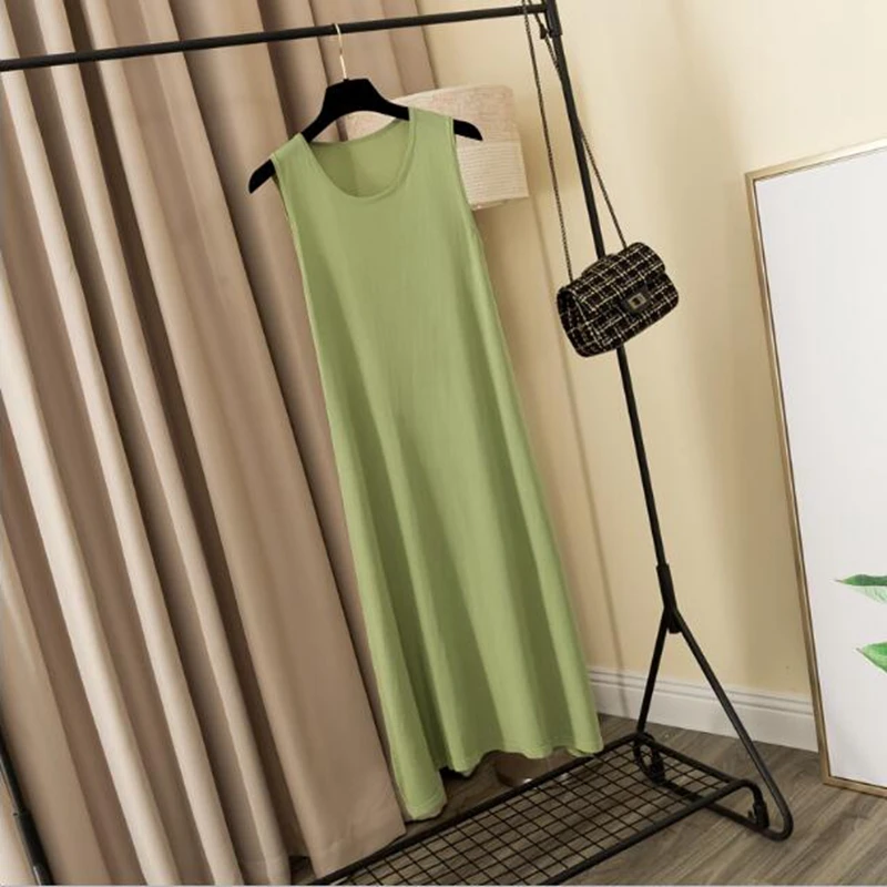 Женское прямое платье-макси GIGOGOU Повседневное трикотажное платье средней длины