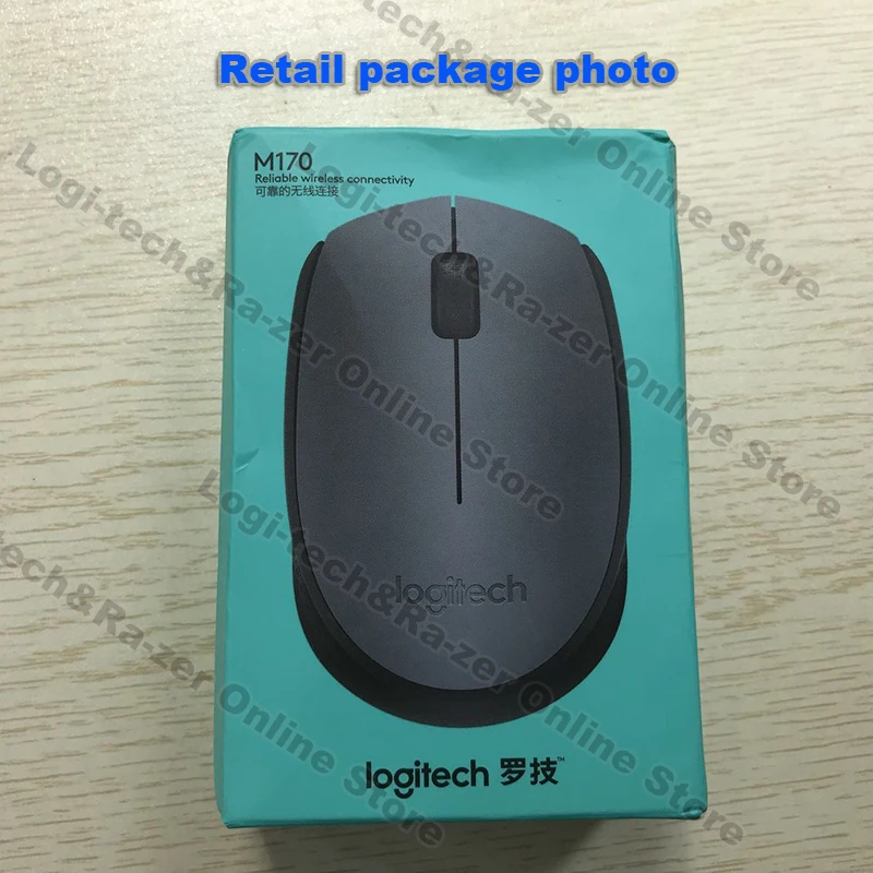 Беспроводная мышь logitech M170 2,4G с разрешением 1000 точек/дюйм, нано-приемник для ПК, Поддержка игр, официальная проверка