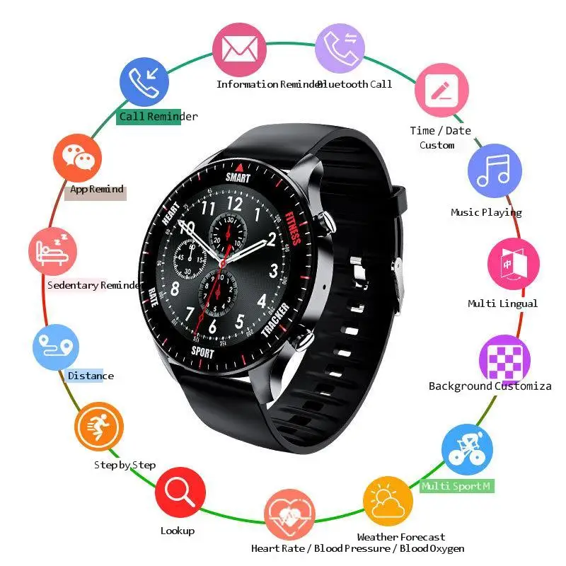 

JellyComb New Bluetooth Call Smart Watch Play Music Fitness Bracelet Men Women Smartwatch Full Touch Smart Clock for Android iOS
