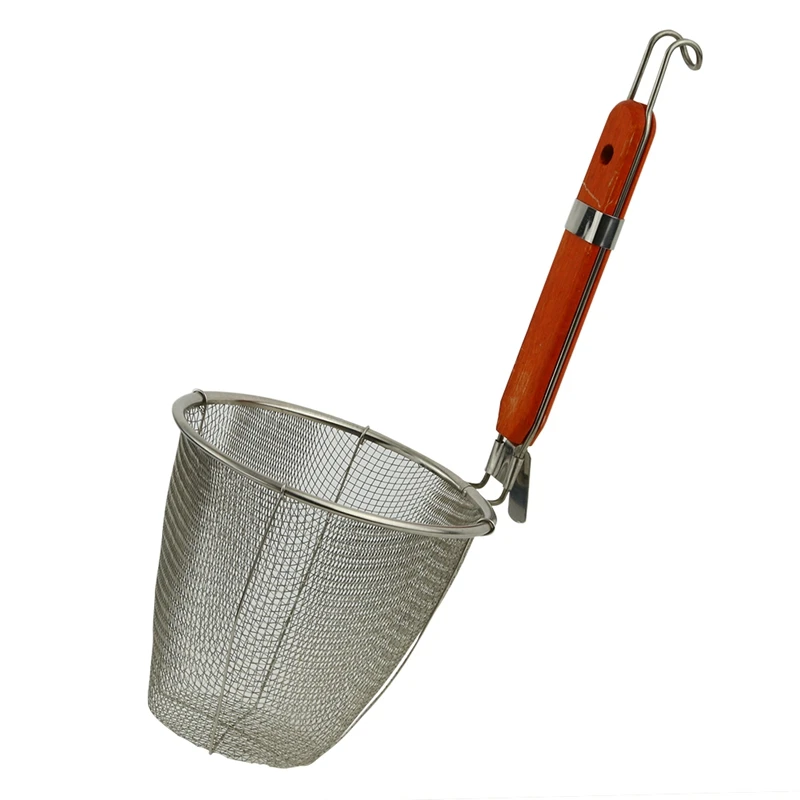 2X Wooden Handle Stainless Steel Kitchen Ware Dumplings Noodles Mesh Strainer 5.3 Inch X 4.9 | Дом и сад