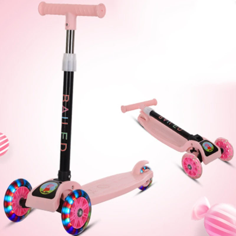 Новый детский свитер Складной скутер со вспышкой|Самокаты| |