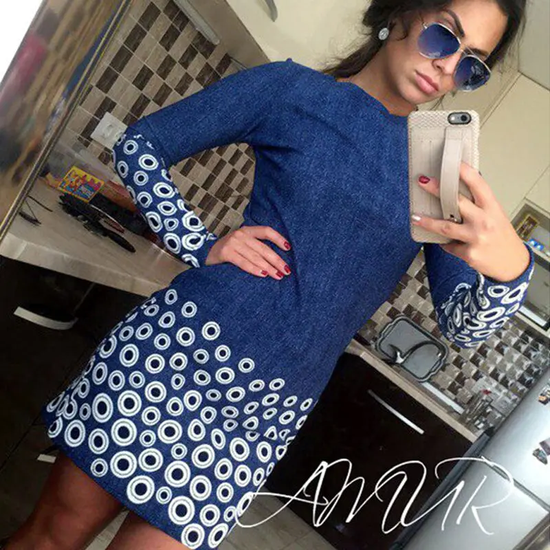 Женское Бандажное облегающее Короткое мини-платье с длинным рукавом для