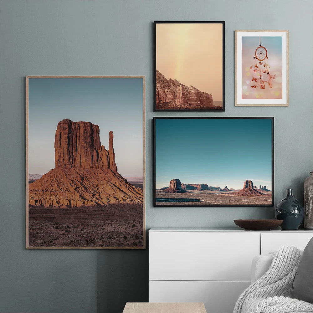 Фотообои с изображением долины пейзажа природного каньона Картина на холсте