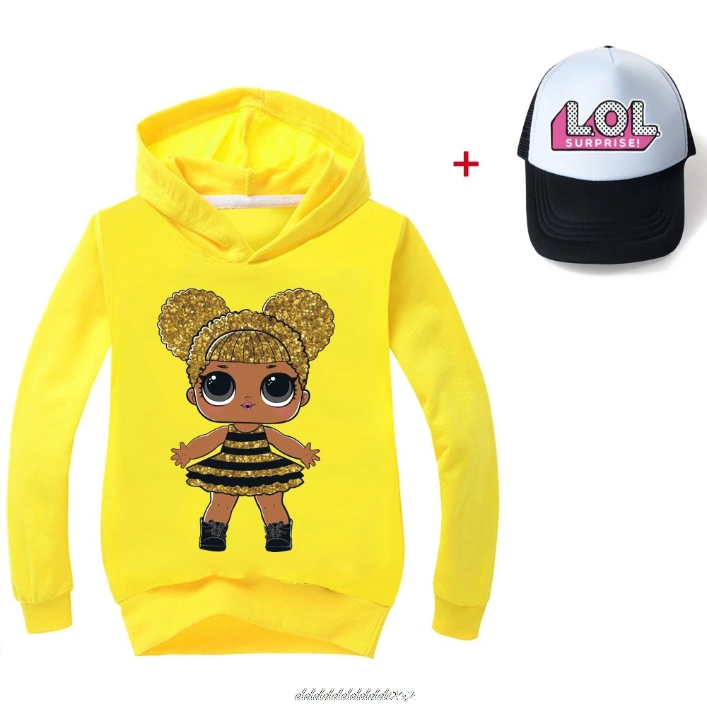 Серый L.O.L. Сюрприз! Толстовки для девочек модная толстовка Детские повседневные