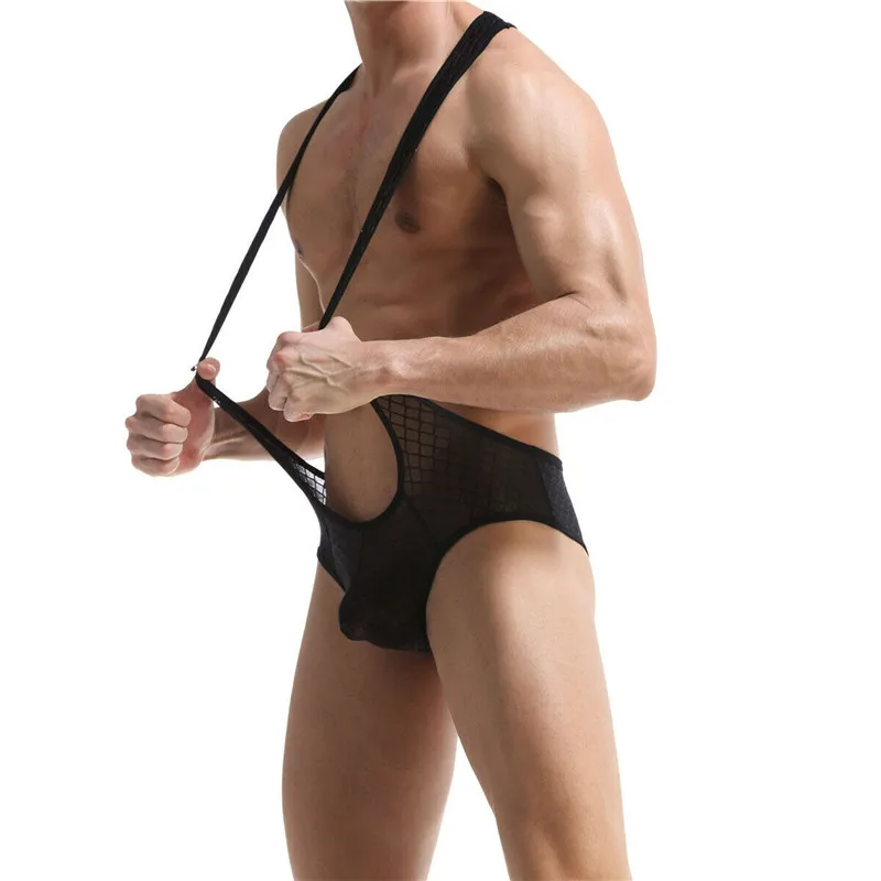 Соблазнительное Мужское нижнее белье сетчатая пикантная майка для борьбы трико