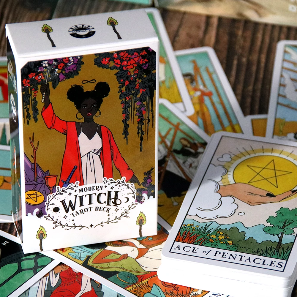 

The Modern Witch Tarot 78 Card Deck Tarocchi Tarotology Universal Waite Tarot Divination Divining with A Spirit Pendulum