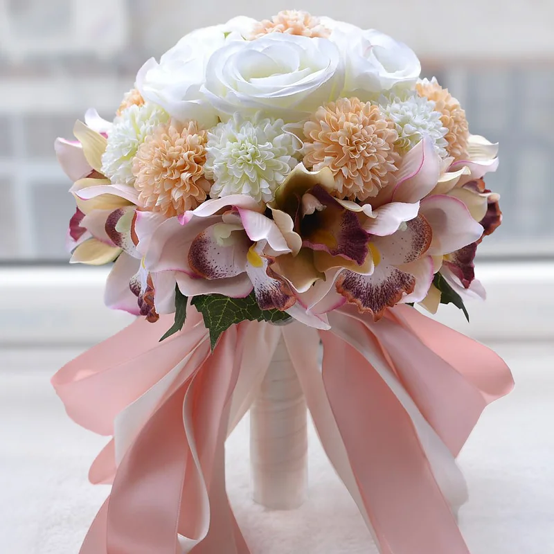 

Wedding Silk Bouquet Artificial Bridal Flower Sunflower Rose Party Holding Flowers Great Gift For Your Friend Home Decor