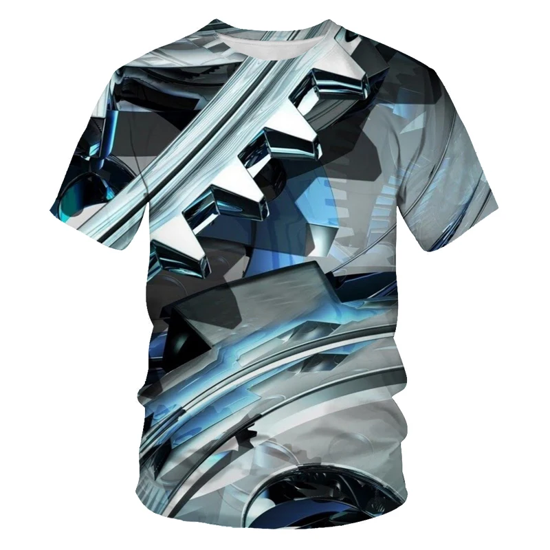 

Electronic element chip graphic T-shirt fashion 3D printing T-shirt round neck short-sleeved T-shirt men's summer sweatshirt
