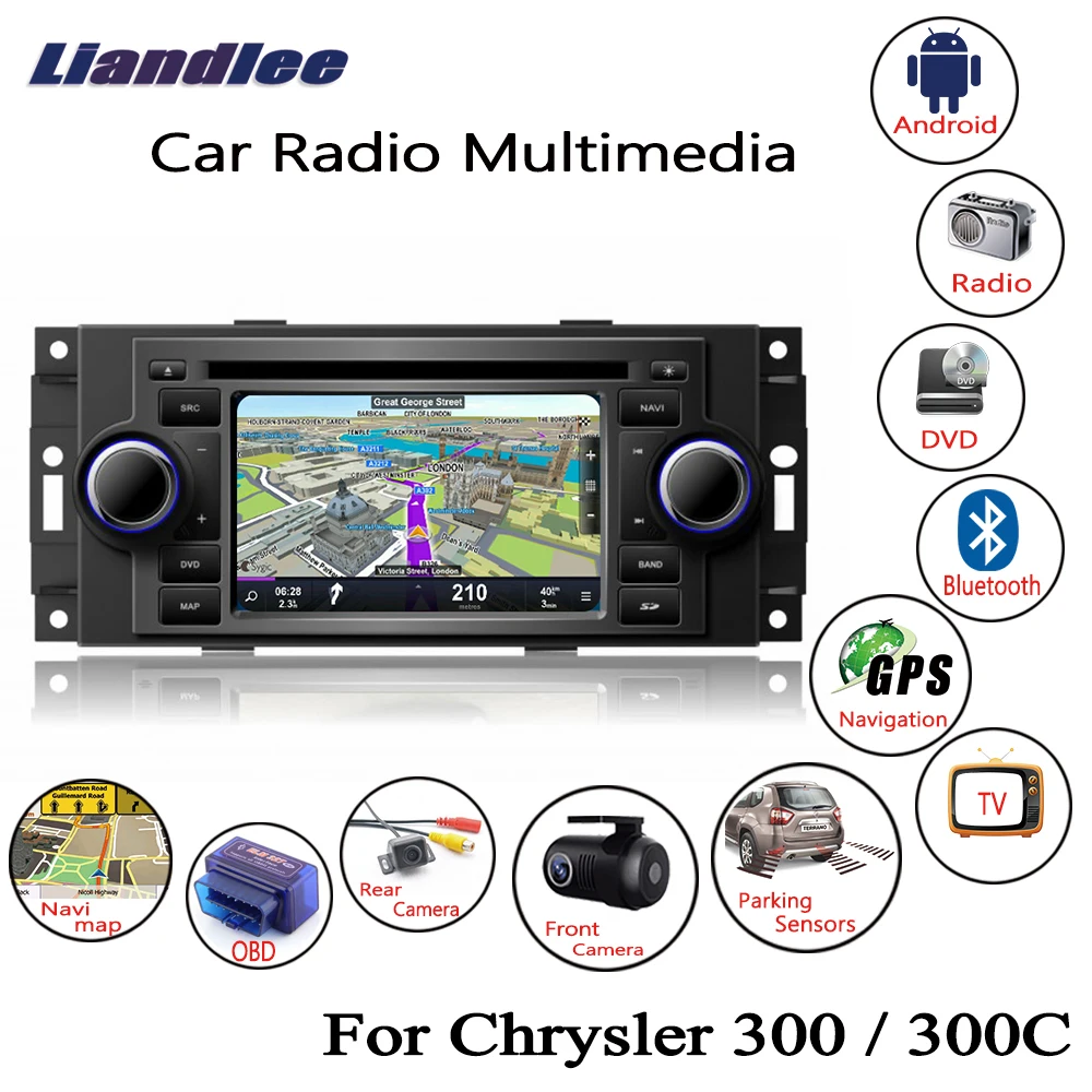 

For Chrysler 300 / 300C 2005-2007 Android Car Radio CD DVD Player GPS Navigation Maps Camera OBD TV Screen
