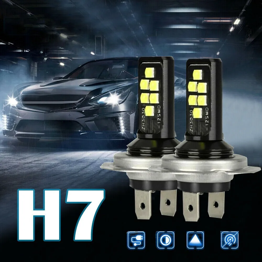 

2X H7 Led Car Light Car Headlight Bulbs High Low Beam 240W 52000LM 6000K White H7 Combo LED For Headlight Kit Bulbs