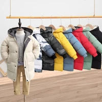 2022 new kids boys winter jackets parka camouflage long style cotton down padded girls hooded coats childrens outerwear clothes