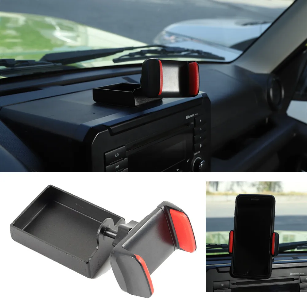 

Black Dashboard Storage Box Mobile Phone Holder Mount Bracket Support for Suzuki Jimny 2019 2020 2021 Interior Car Accessories