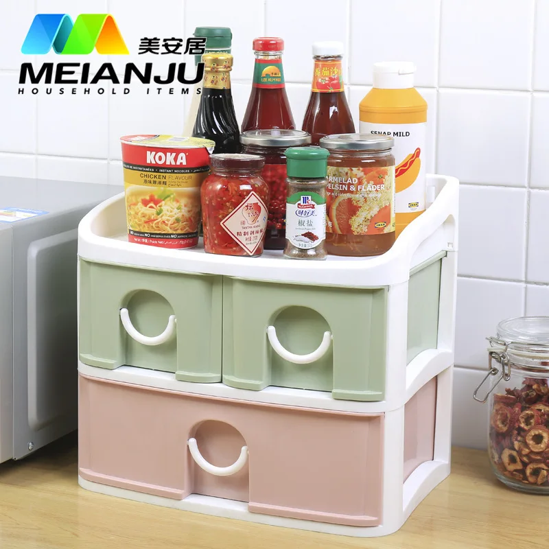Ящик приемника пластиковый шкаф для хранения кухни отделочный ящик приправ