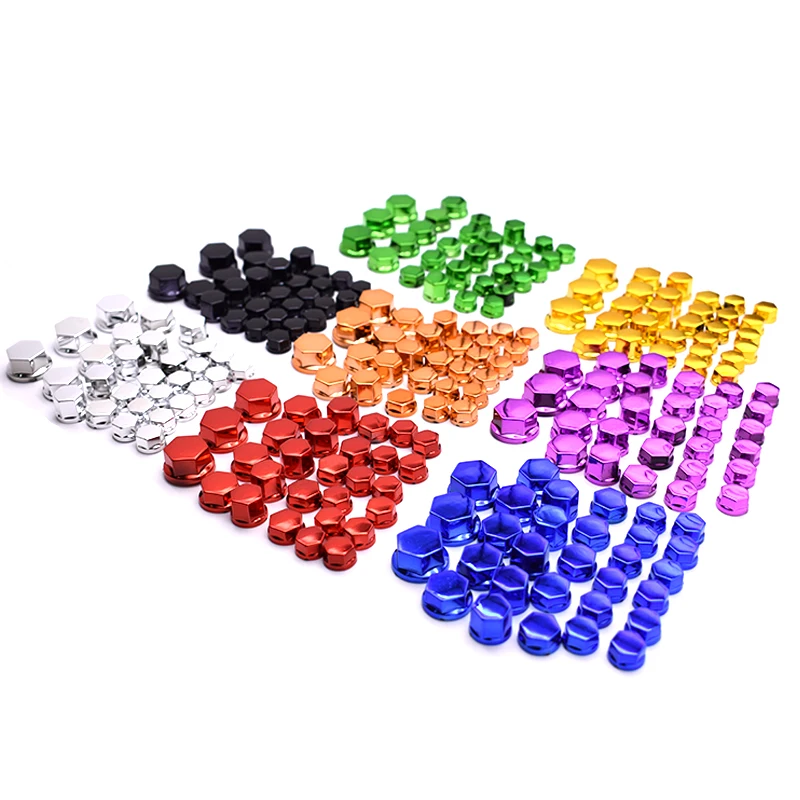 30 шт./компл. крышка гайки для мотоцикла гайка украшение болт хромированный