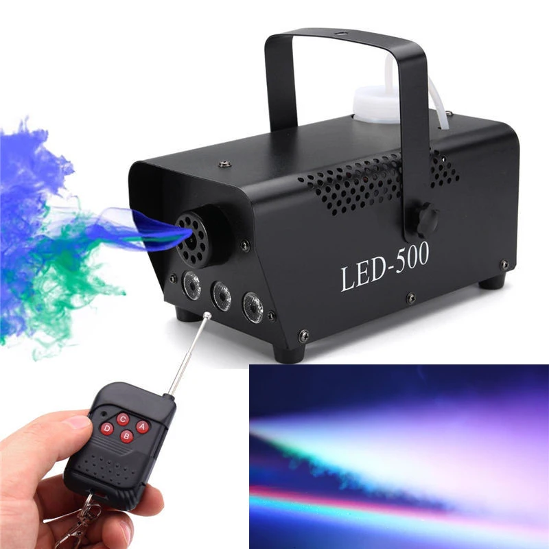 

Портативный мини RGB Свадебный декор 500 Вт Светодиодная противотуманная машина проектор со сценическим эффектом дыма противотуманная дымов...