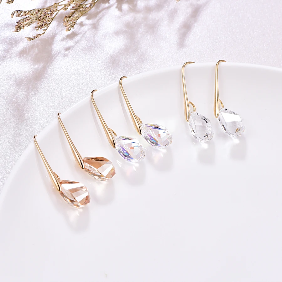 Оригинальные Подвесные серьги-капли с кристаллами Сваровски для женщин модные