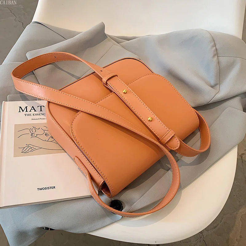 

Однотонные маленькие сумки через плечо из искусственной кожи с клапаном для женщин 2021 летние брендовые Роскошные модные дорожные сумки на ...