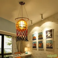 New Creative Basketball LED Pendant Lamp Hanging Ceiling Light Kids Bedroom lighting Cafe Home Decor Dessert Shop Fixtures