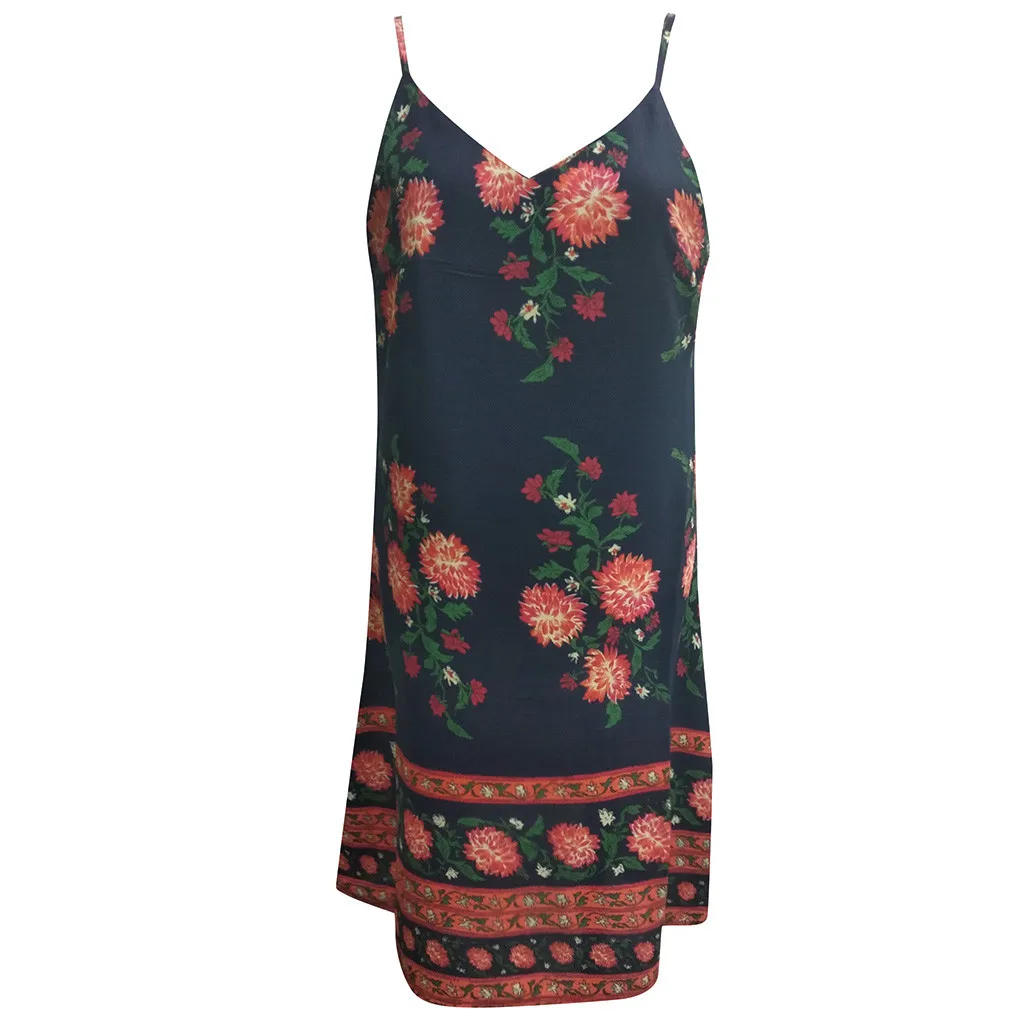 Женское платье в стиле бохо летняя мода для отдыха цветочный принт сексуальные