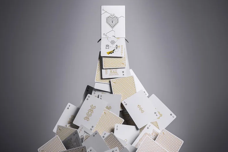Ellusionist супер пчелы игральные карты белая колода Покер Размер магические Крупным