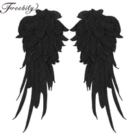 black wings angel wings cosplay wings embroidered patch fabric iron on sew on patches badges angel wings applique cosplay wings