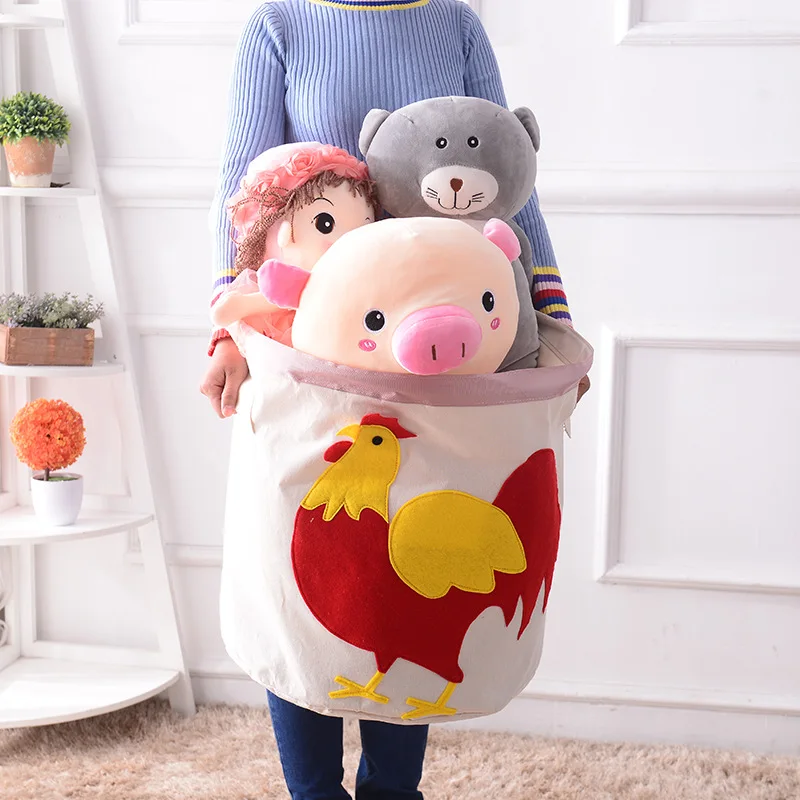 

folding Cute Cartoon Animal storage bag Kids Toys Organizer Clothes Laundry Basket Waterproof Toy Storage Box with W5H55W45