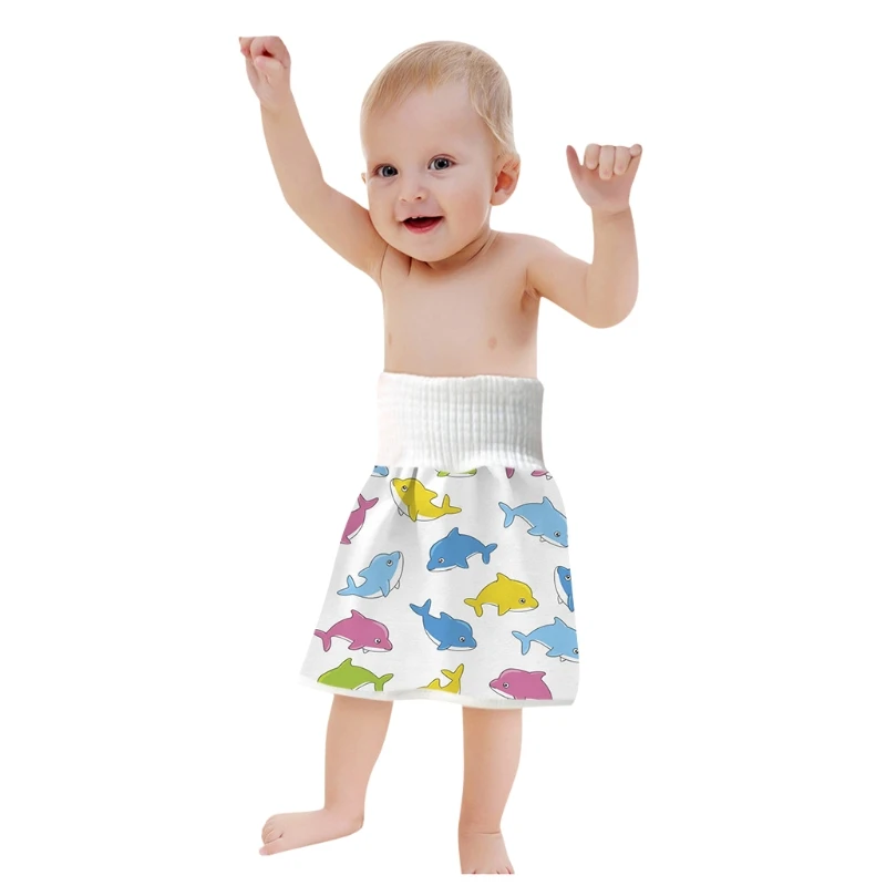 

2 in 1 Baby Diaper Skirt Pure Cotton High Waist Waterproof Training Pants Shorts