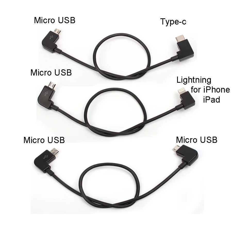 Кабель для передачи данных DJI Mavic Mini/MAVIC Pro/Mavic 2 /Mini SE Micro USB управления освещением/Type
