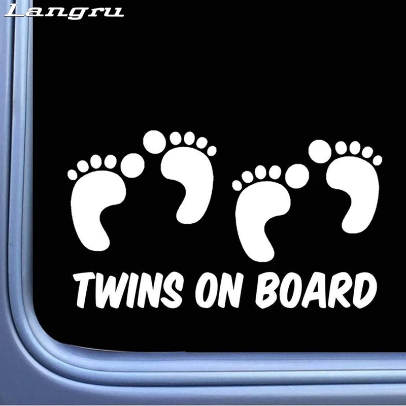Langru 15*8 5 см близнецов на доска ребенок Цитата Виниловые наклейки в виде Фотообоев