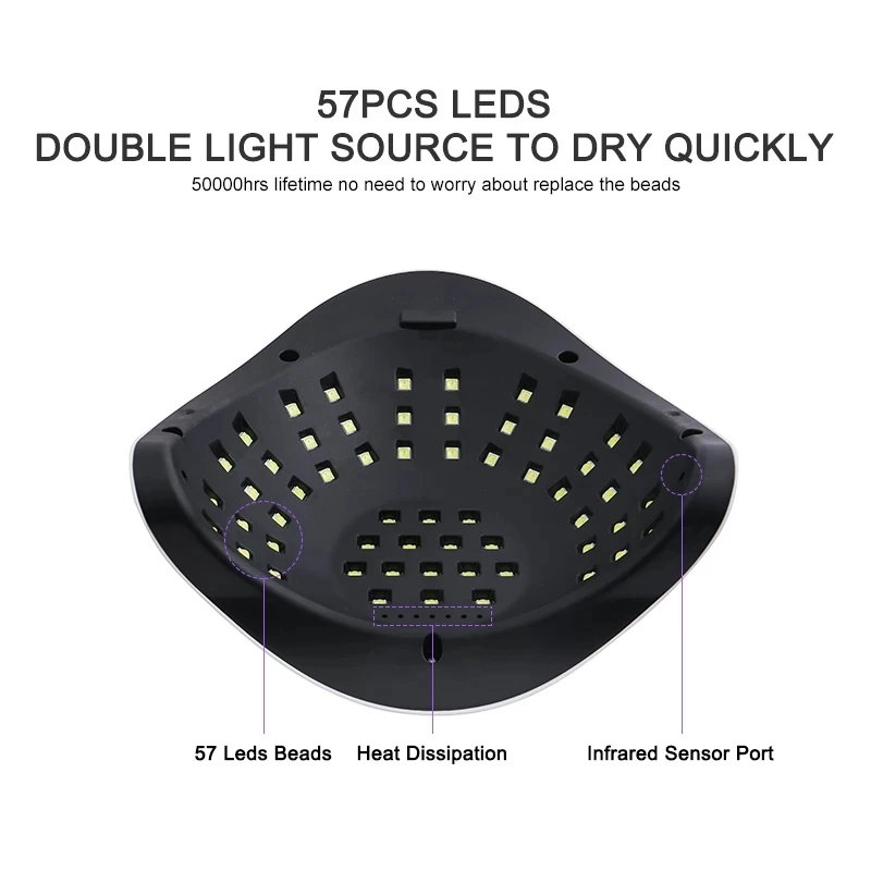 114 Вт/90 Вт/72 Вт Светодиодный лампа для ногтей машина Сушилка профессиональный