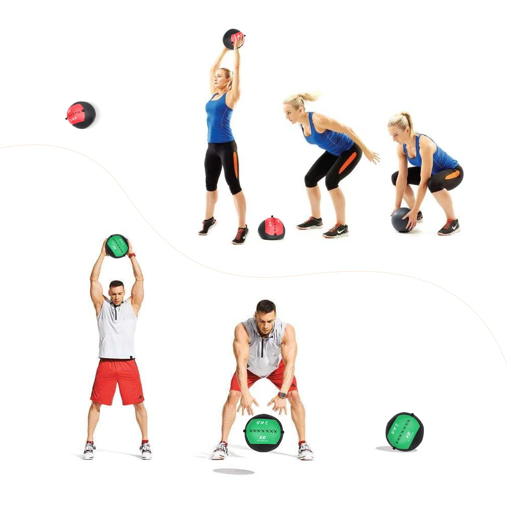 35cm Medicine Empty Snatch Wall Balls Heavy Duty Exercise Kettlebell Lifting Fitness Muscle Building New Random Color | Спорт и