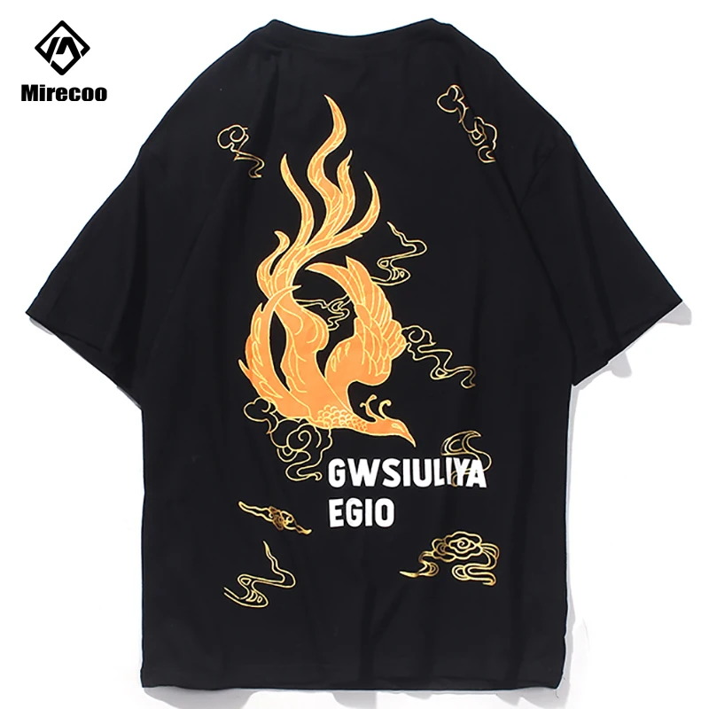 Хипстер принт Феникс Футболка мужская хип хоп 2020 уличная одежда футболка лето