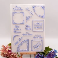 box text clear stamps scrapbook christmas card paper craft silicon rubber roller transparent stamps