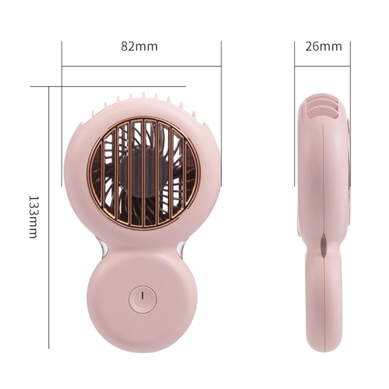 

Portable Hanging Neck Fan Handheld USB Night Light 3 Speed Adjustable Air Cooler