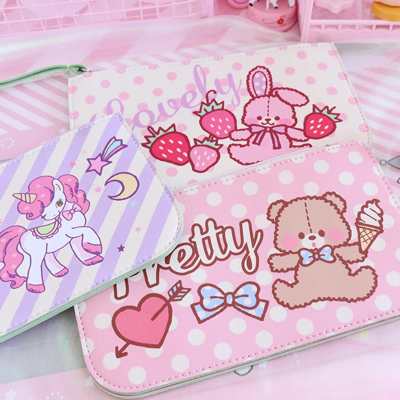 1 шт. милые кошельки из искусственной кожи с изображением кролика и медведя сумки