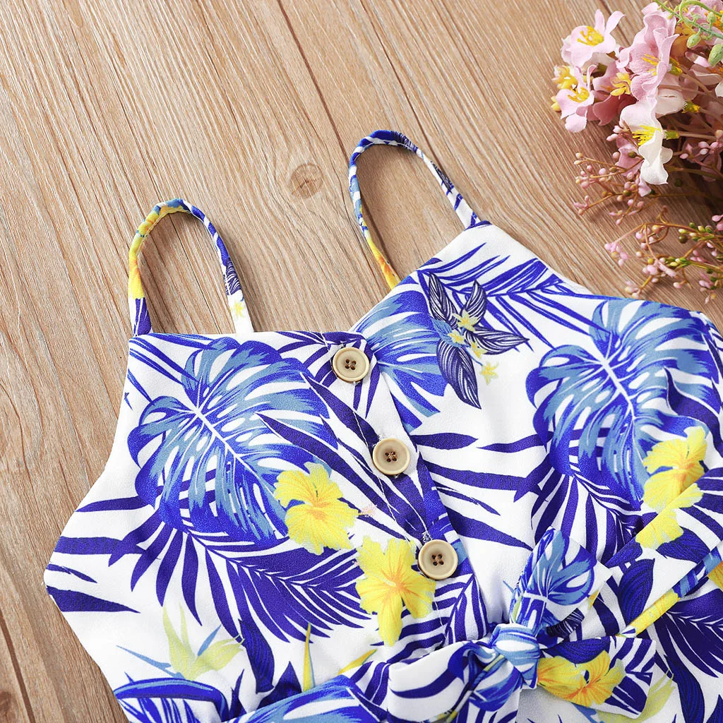 Для малышей для маленьких девочек с цветами принтом Комбинезон костюм подвижных