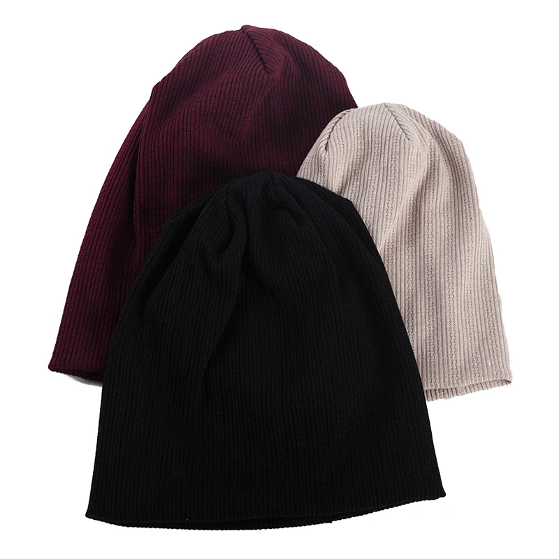 Geebro Детские подростковые вязаные ребристые шапки бини Модные Взрослые простые
