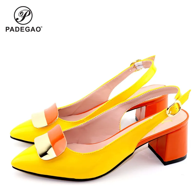 Пикантные женские туфли в нигерийском стиле без сумочки комплекте вечерние