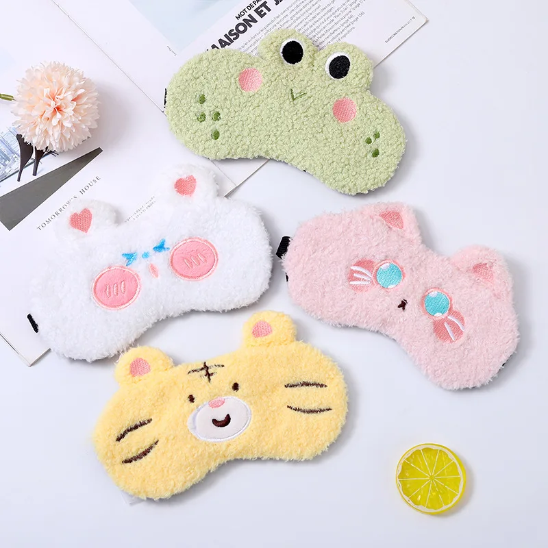 Симпатичная плюшевая повязка на глаза для девочки сна ночная маска милая с