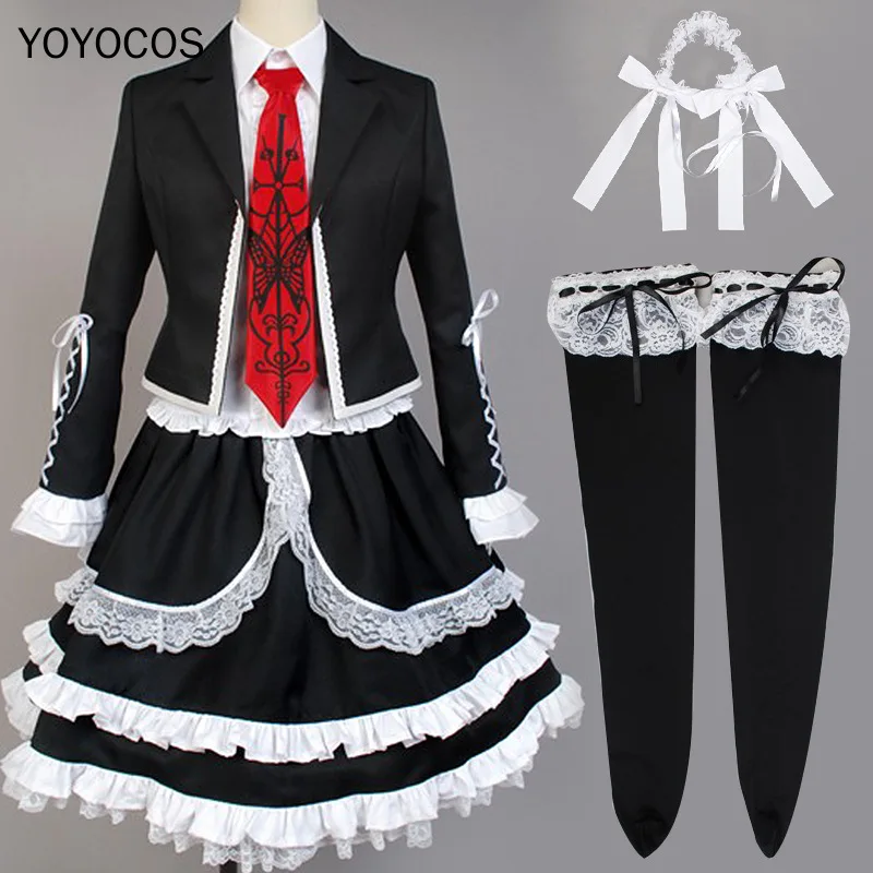 YOYOCOS Danganronpa Косплей Yasuhiro Taeko костюм Celestia Ludenberg Лолита Форма юбка Хэллоуин вечерние