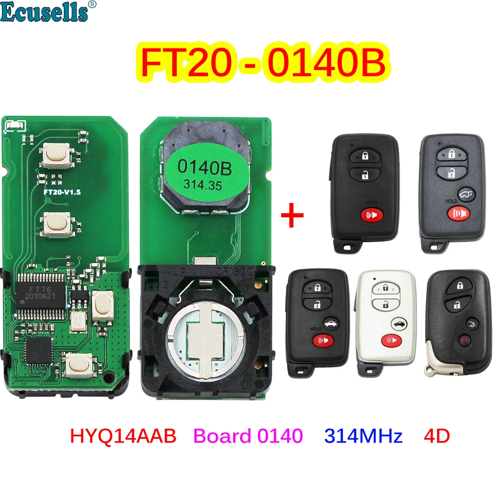 

Lonsdor FT20-0140B 314,3 МГц ASK безключевая смарт-плата Go PCB 4D Chip для Toyota RAV4 Camry Avalon Lexus LS460 ES IS GS