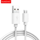 RUANZHAO USB кабель 2A Быстрая зарядка USB телефонный кабель для передачи данных для samsung Xiaomi Android usb зарядный шнур Microusb зарядный кабель