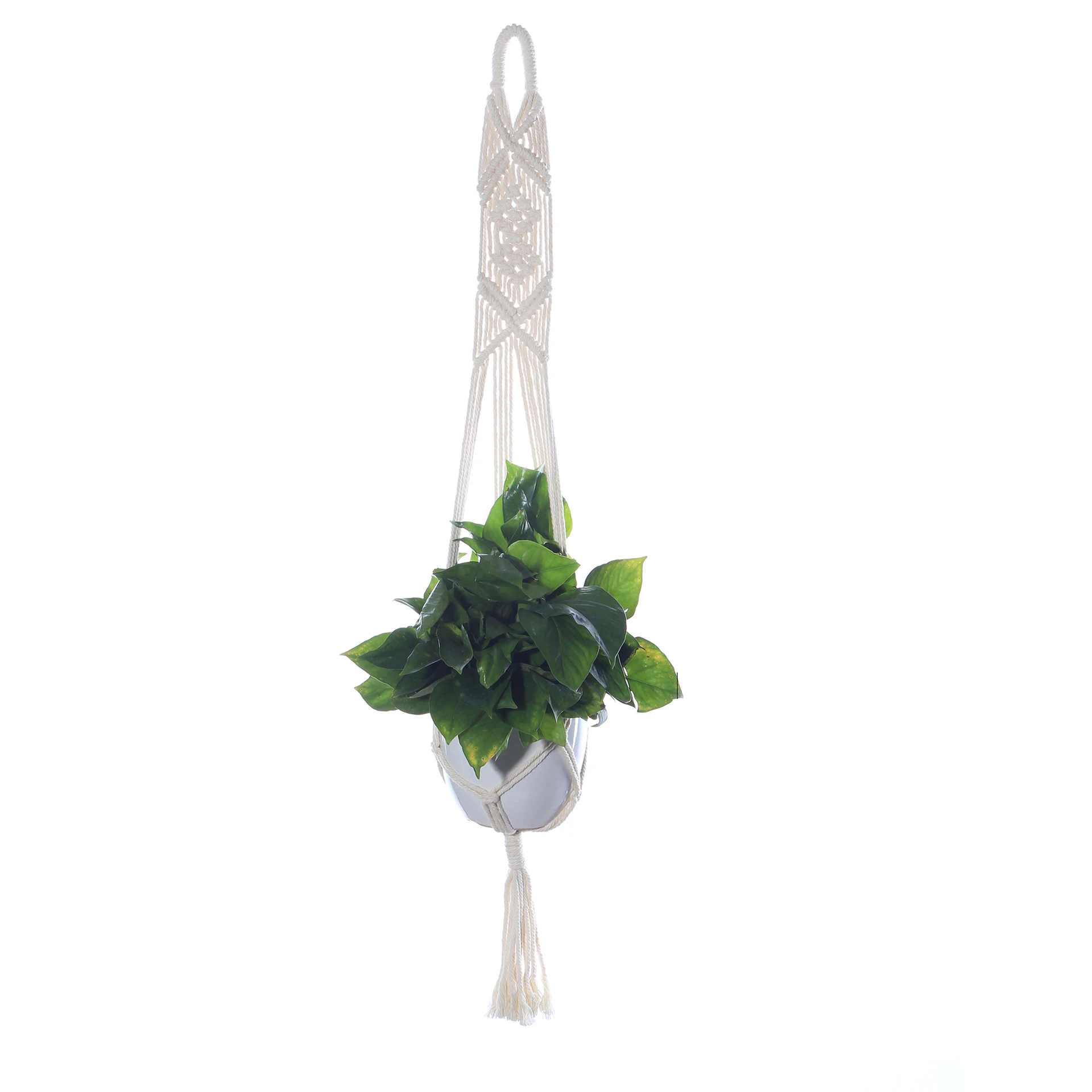 

Handmade Macrame Plant Hanger Pot Holder Pot Tray/Pot Hanger Pot Tray for Wall Decoration Countyard /Garden Pot Tray for Plant
