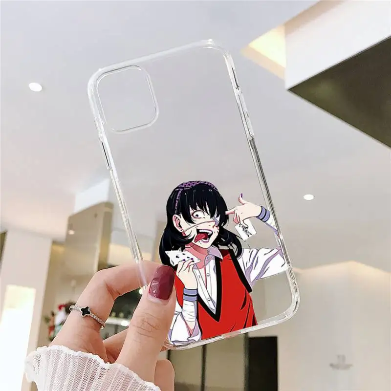 

Kakegurui Phone Case Transparent soft For iphone 5 5s 5c se 6 6s 7 8 11 12 plus mini x xs xr pro max