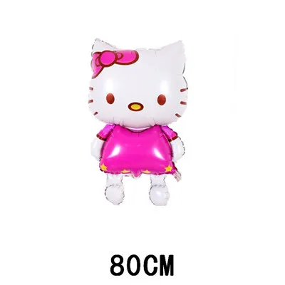 80*48 см/117*68 см Большой размер hello kitty кошка фольгированный шар мультфильм Свадьба День рождения украшение надувной воздушный шар - Цвет: 1PC Size 80CM