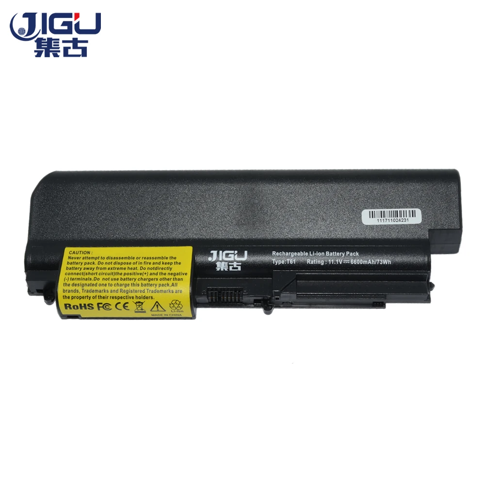 Аккумулятор JIGU для ноутбука 6600 мАч 9 ячеек Thinkpad R400 R61 R61i T400 T61 T61p T61u 41U3198 443R2499 ASM 42T533